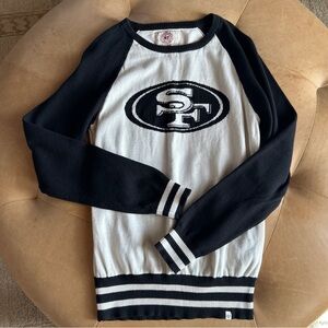 SF San Fransisco 49ers Sports Fan Classic 47 Brand Black & White Women’s Sweater